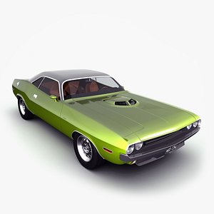 dodge challenger hemi 3d max