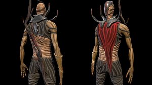 3D cleric character model