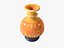 3D Orange Pop Art Vase 04