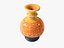 3D Orange Pop Art Vase 04