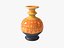 3D Orange Pop Art Vase 04