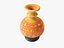 3D Orange Pop Art Vase 04