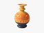 3D Orange Pop Art Vase 04