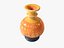 3D Orange Pop Art Vase 04