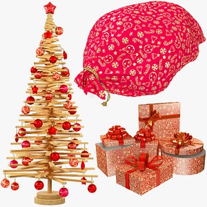 Modern Christmas Tree and Gifts Collection V4