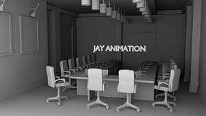 3D office conference room
