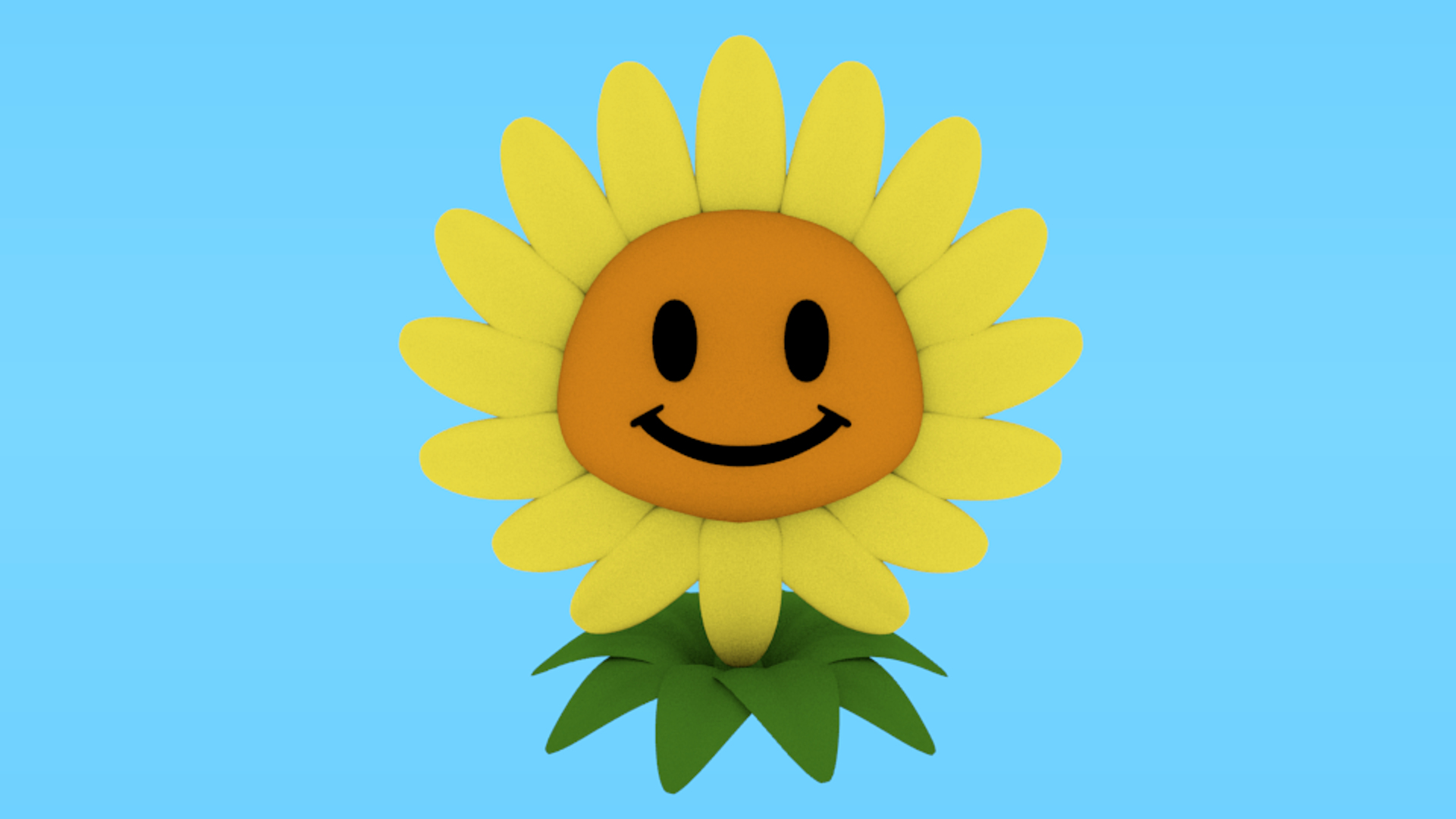 3D model plants vs zombies sunflower TurboSquid 1777052