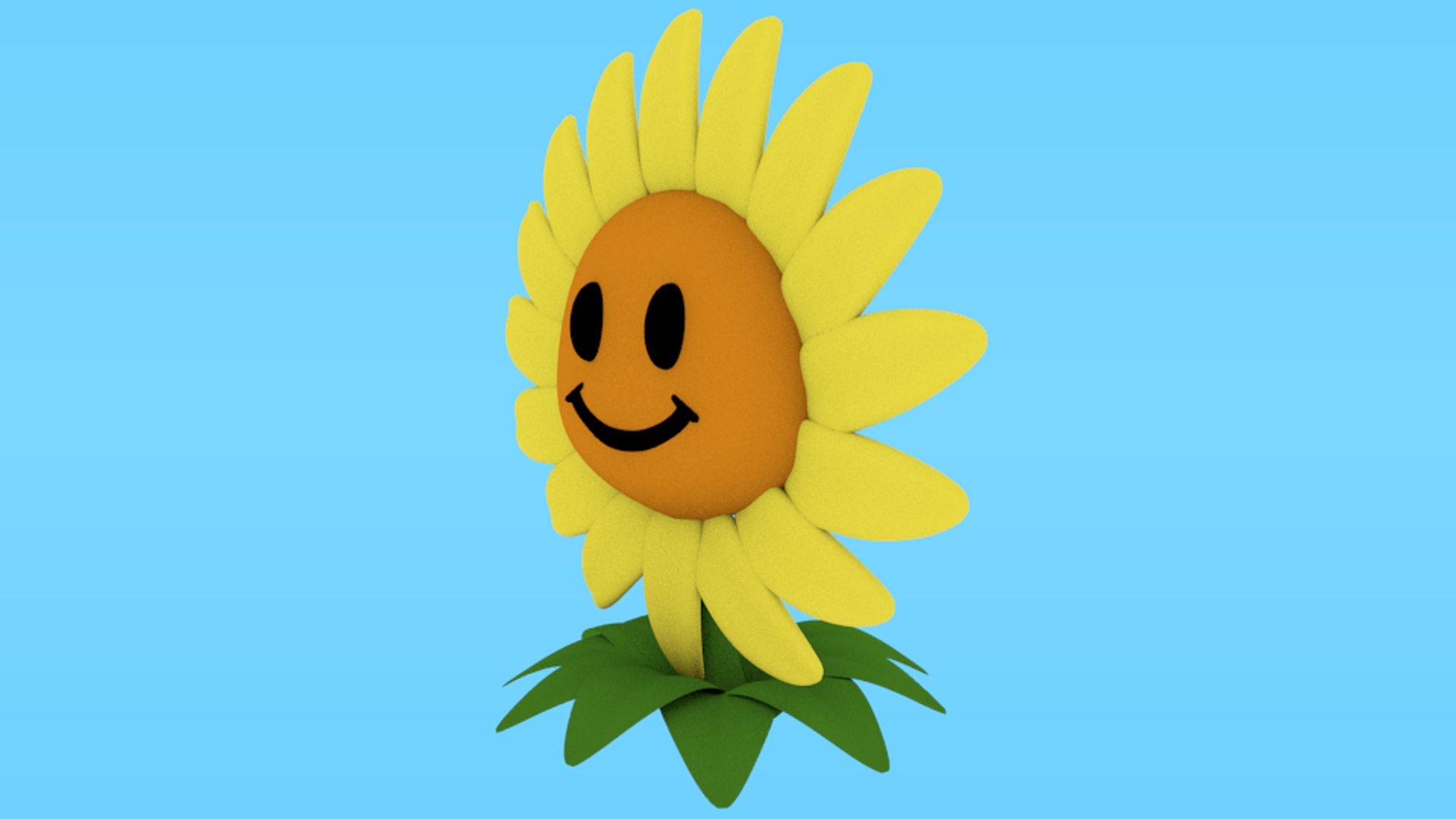 3D model plants vs zombies sunflower TurboSquid 1777052