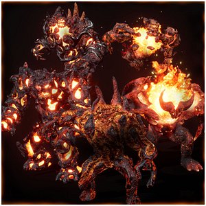 3D model Pack of hell golems