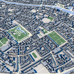 3D Dublin City Ireland model