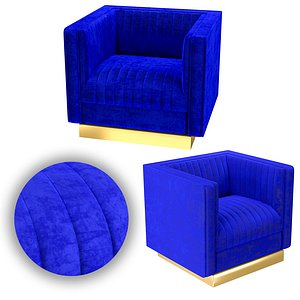 3D Tufted Accent Armchair model