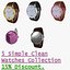 Collezione di 5 orologi semplici e puliti