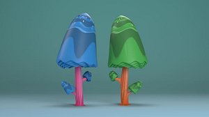 Cartoon tree pinshape big Jungle