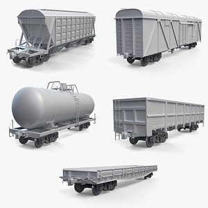 set cargo wagons model