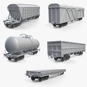 Railroad Car High-Poly Collection