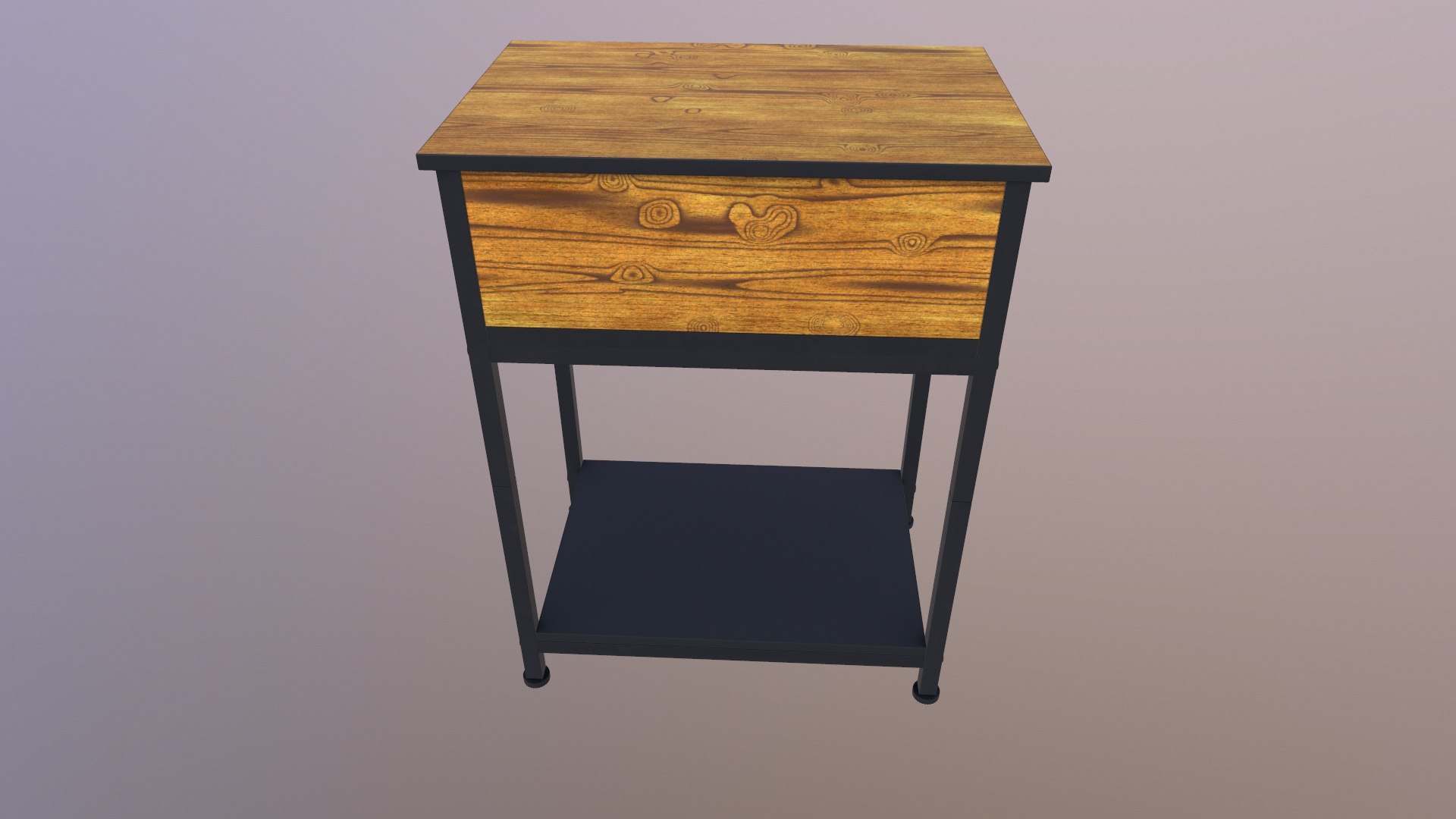 Wooden Side Table 3D Model - TurboSquid 2403290