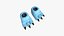 Slippers G03 Blue Dino Paw - Costume Character Design 3D model