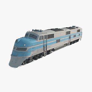 3D Modern vehicle diesel locomotive