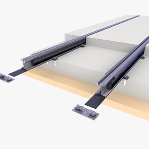 track rail railway 3D model