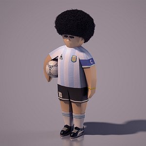 Diego Armando Maradona - Lowpoly style