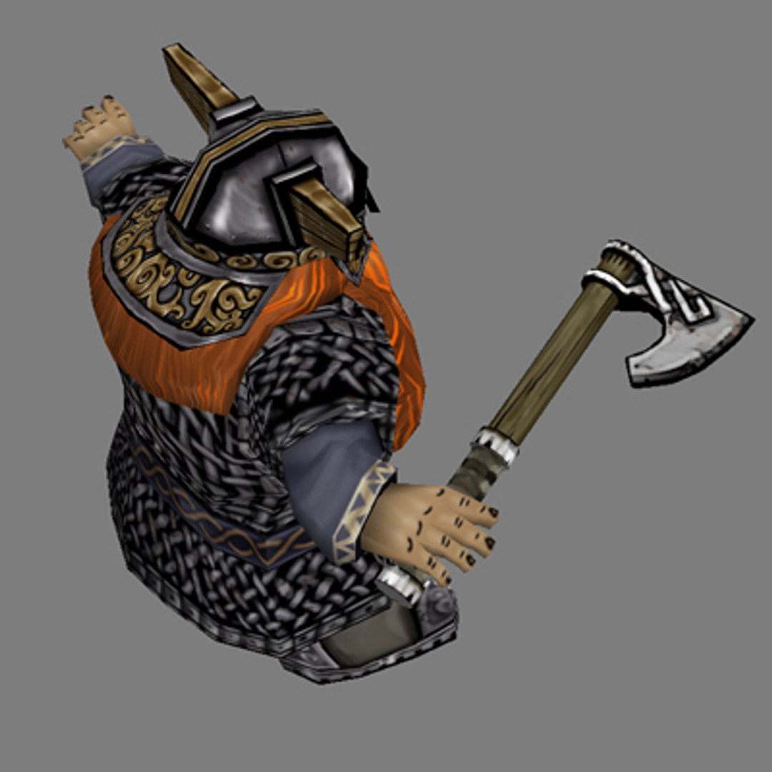 3dsmax Fantasy Warrior - Dwarf