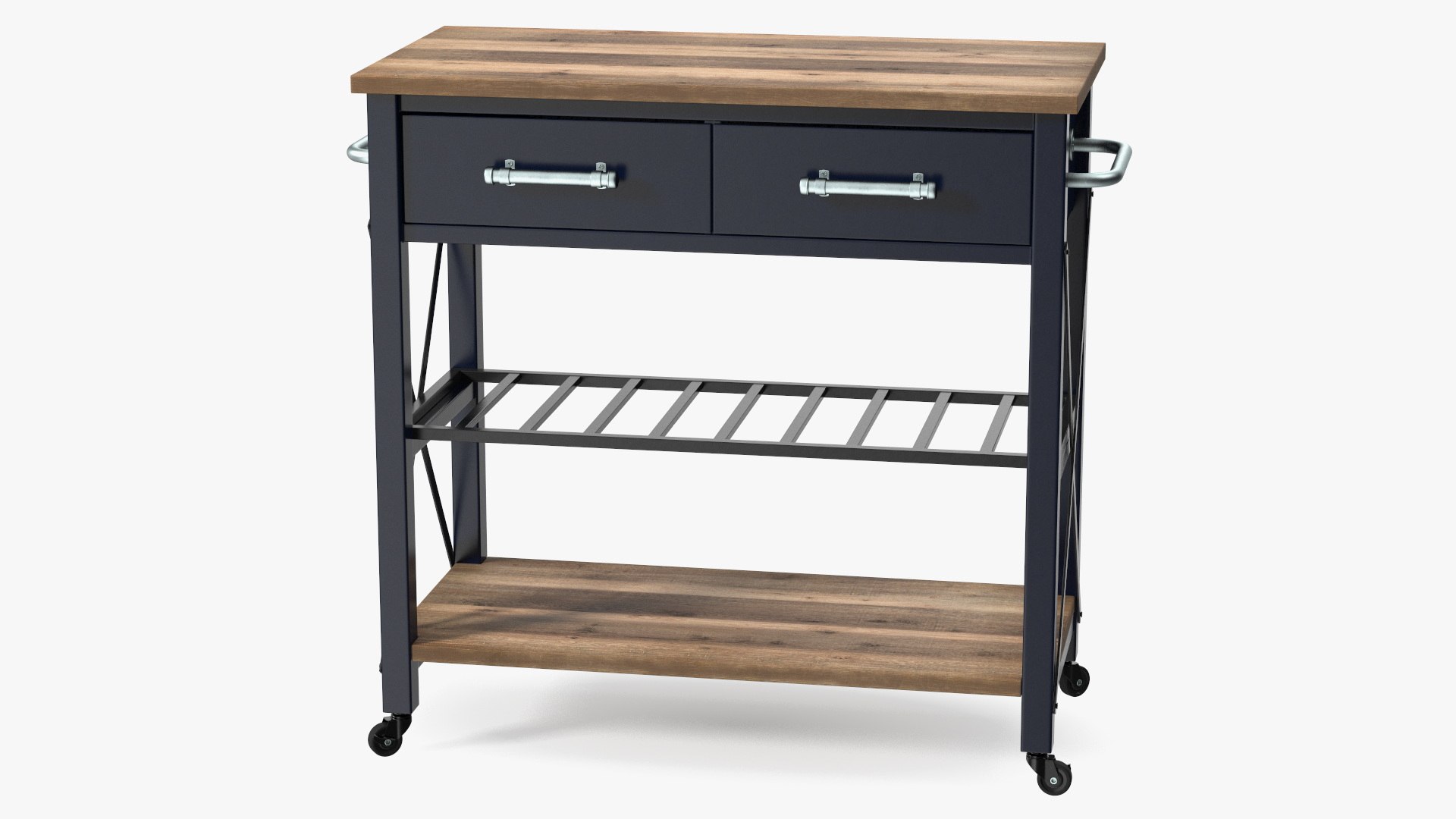 Zarmig Kitchen Cart Black 3D model preview