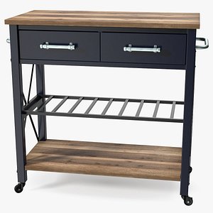 Zarmig Kitchen Cart Black model