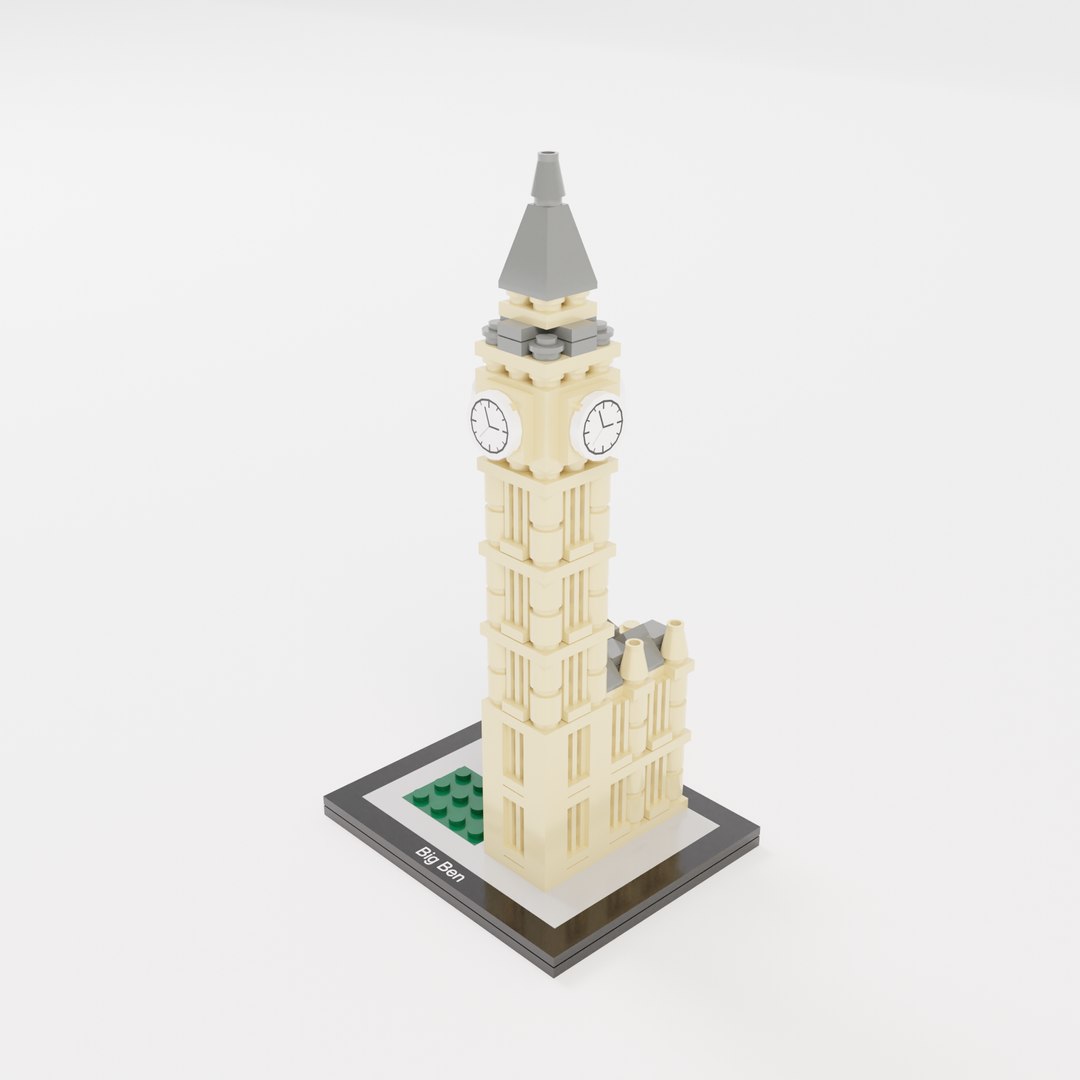 Lego Architecture - Big Ben 3D model https://p.turbosquid.com/ts-thumb/YQ/nmNIDA/15/render2/png/1645659103/1920x1080/fit_q87/3299422793086ac5450d8a2038513a48aaef4fa3/render2.jpg