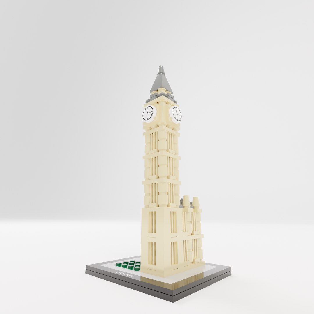 Lego Architecture - Big Ben 3D model https://p.turbosquid.com/ts-thumb/YQ/nmNIDA/qr/render4/png/1645659099/1920x1080/fit_q87/a67b475b7e33f9c28cb243a0c590837f5ee318bb/render4.jpg