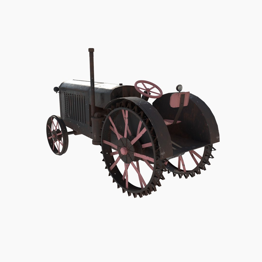 3D Old Rusty Tractor - TurboSquid 2109609