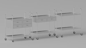 Hospital Medical Trolley Cart 3D model
