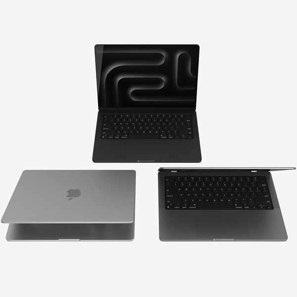 Apple MacBook Pro 14 M3 2023 All Colors Rigged 3D