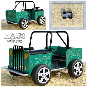 Spring swing for a playground. Willy Jeep. HAGS model