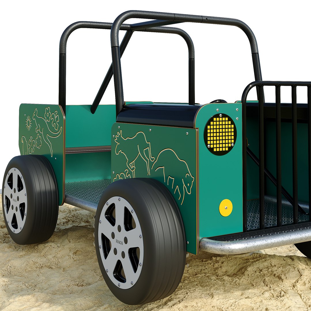 Spring Swing For A Playground. Willy Jeep. HAGS Model TurboSquid 1857413