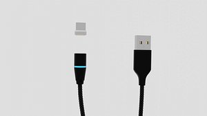 3D USB cable model