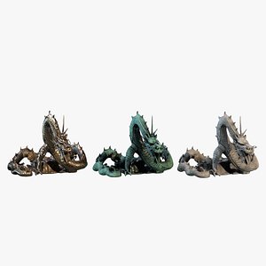 3D model Dragon Statue 4