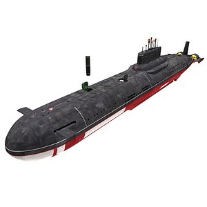 russian submarine severstal typhoon 3d 3ds
