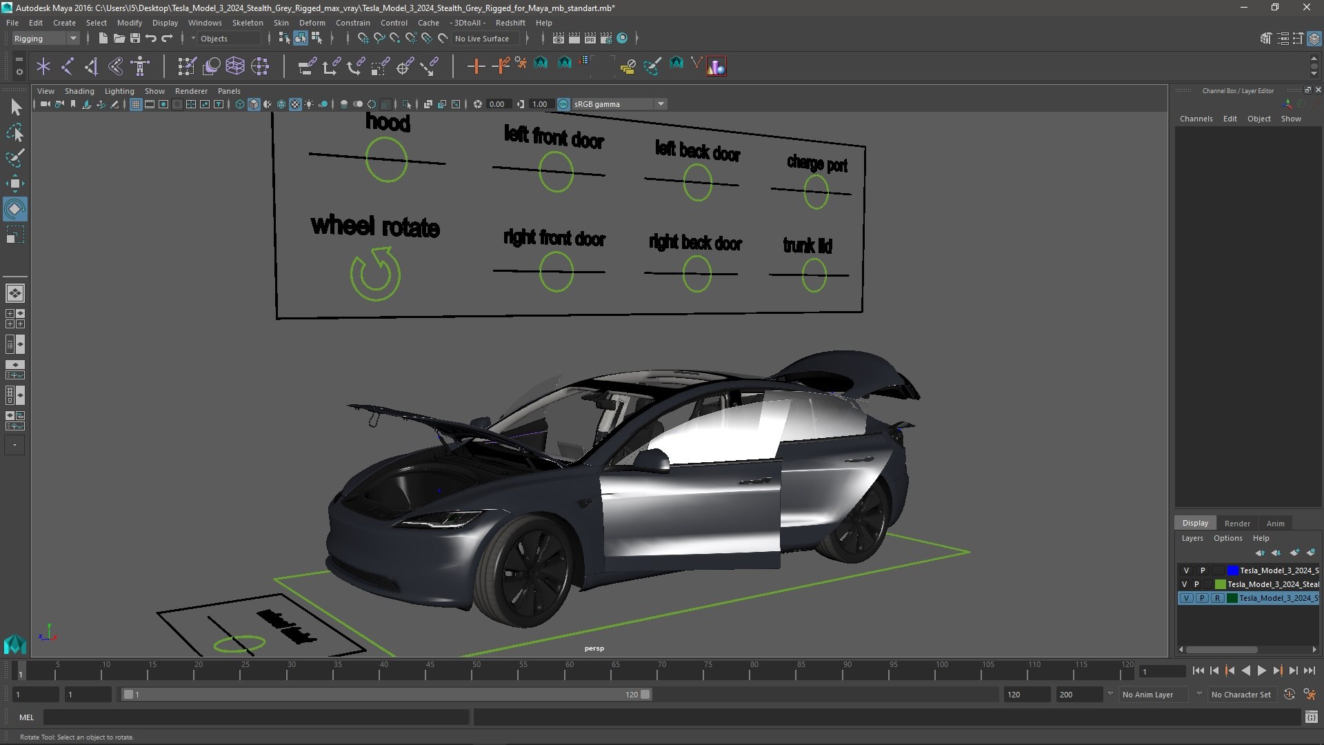 3D Tesla Model 3 2024 Stealth Grey Rigged for Maya model https://p.turbosquid.com/ts-thumb/YR/5NcUKf/bk/teslamodel32024stealthgreyriggedformaya3dmodel070/jpg/1723021557/1920x1080/fit_q87/7998f920f8722dd649008e9541ade1a67854033c/teslamodel32024stealthgreyriggedformaya3dmodel070.jpg