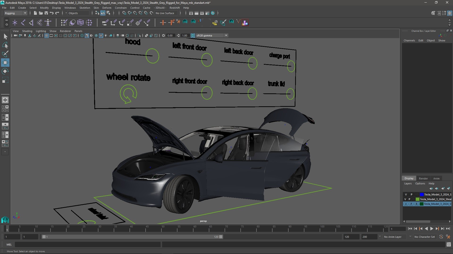 3D Tesla Model 3 2024 Stealth Grey Rigged for Maya model https://p.turbosquid.com/ts-thumb/YR/5NcUKf/qg/teslamodel32024stealthgreyriggedformaya3dmodel071/jpg/1723021561/1920x1080/fit_q87/c08a4d64409aa45cdd62b03148a84a7ed0b1a317/teslamodel32024stealthgreyriggedformaya3dmodel071.jpg
