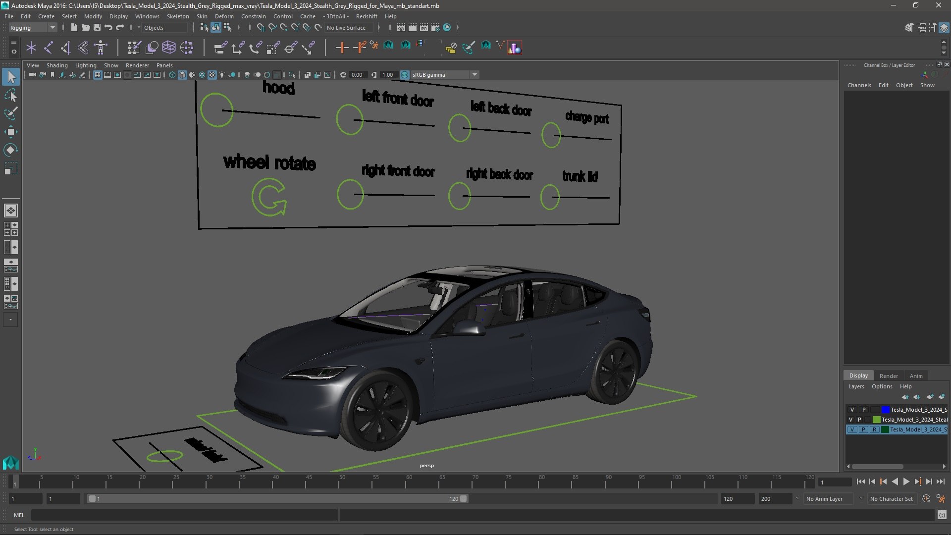 3D Tesla Model 3 2024 Stealth Grey Rigged for Maya model https://p.turbosquid.com/ts-thumb/YR/5NcUKf/ra/teslamodel32024stealthgreyriggedformaya3dmodel068/jpg/1723021549/1920x1080/fit_q87/dc266e12077b2233490736398d53a30f813aaffc/teslamodel32024stealthgreyriggedformaya3dmodel068.jpg