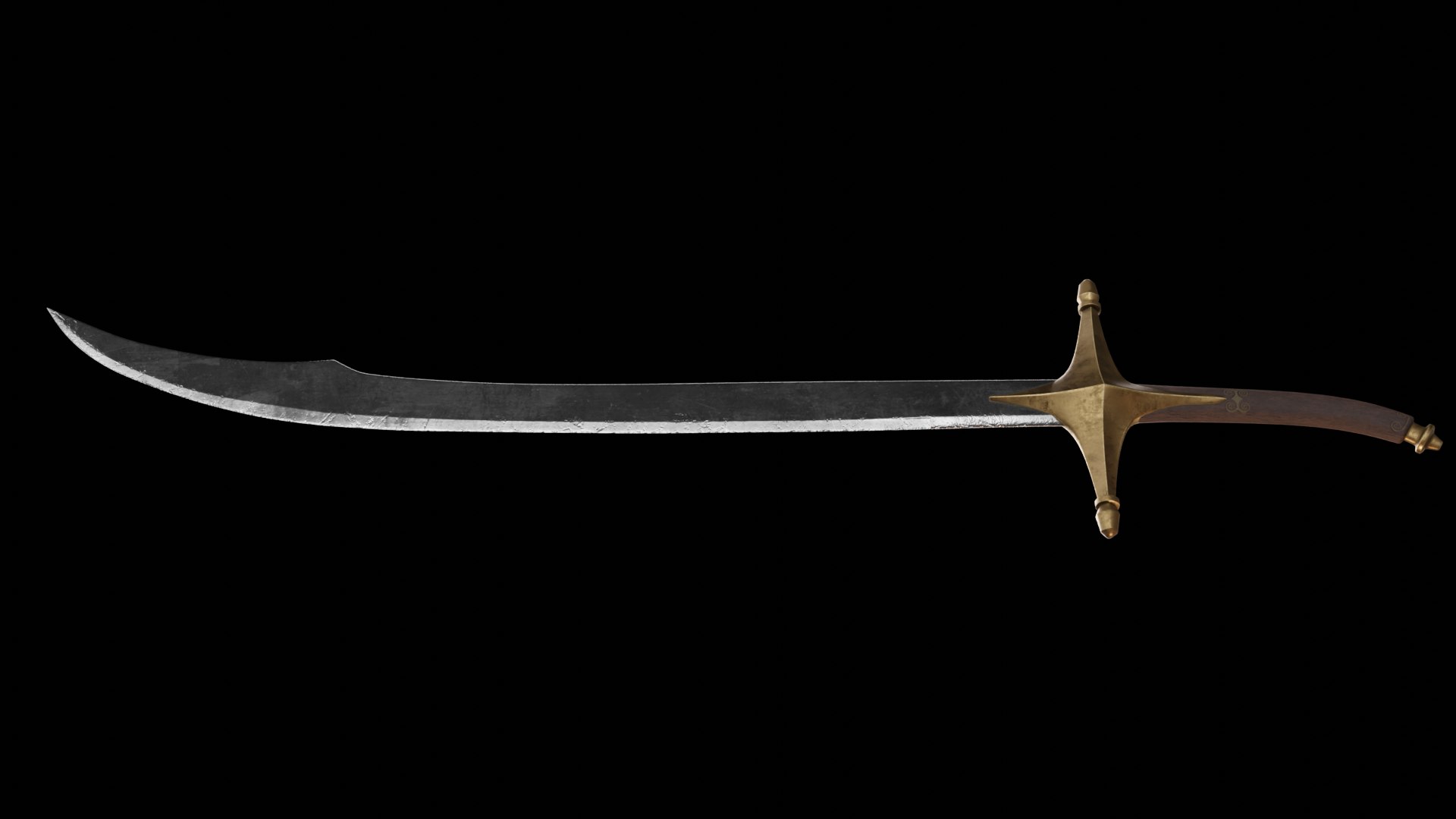 Free 3D Curve Sword Scimitar From Elden Ring - TurboSquid 1998746