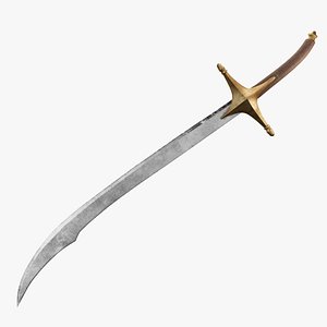 3D Curve Sword Scimitar from Elden Ring