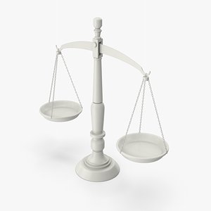 3D Scales Of Justice
