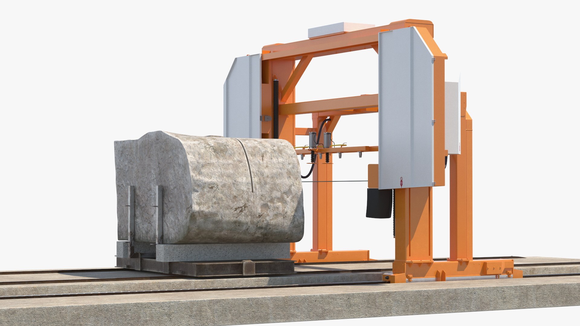 3D Model Cutter Concrete Slab Wire Saw Rigged - TurboSquid 2337834