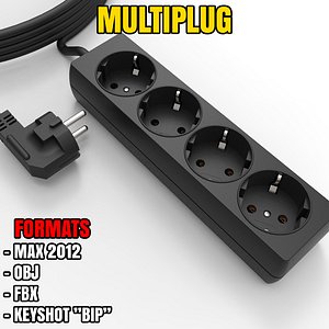 multiplug cable 3d max
