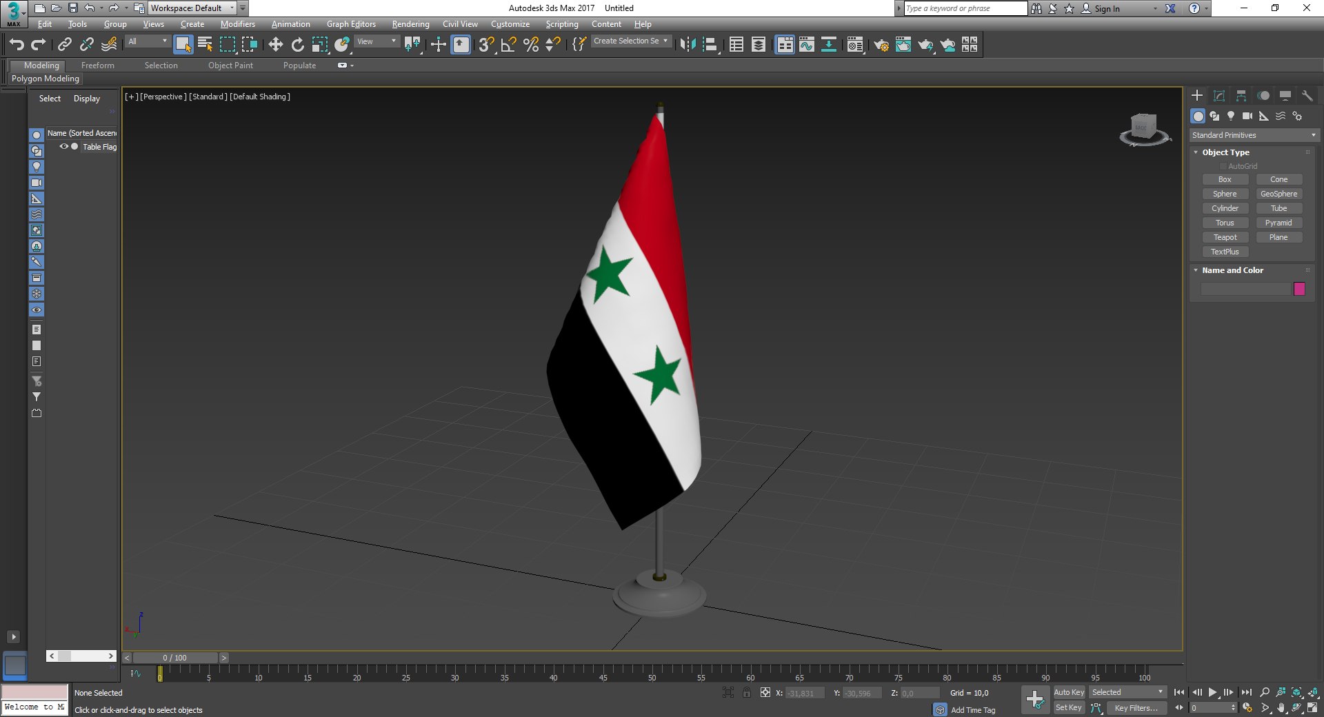 3D Table Flag Syria Model - TurboSquid 2092140