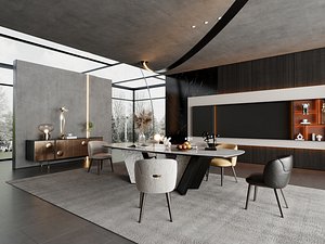 Luxury Modern Living Room Interior Pack PBR Game Ready