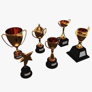3D trophy cups