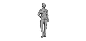 pilot girl 3D model