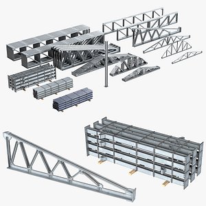 3D Industrial Truss Collection